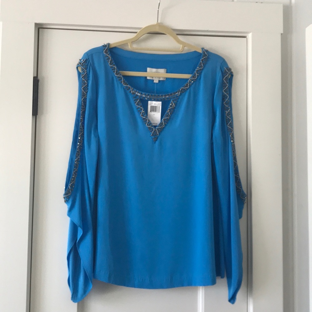 Silk long sleeve tunic